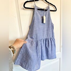 NWT HEM & THREAD Light Blue Striped Top